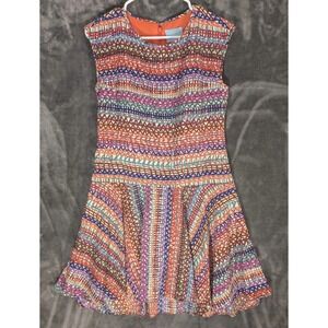 CeCe by Cynthia Steffe‎ Sleeveless Drop Waist Dress Lined Multicolor size 4